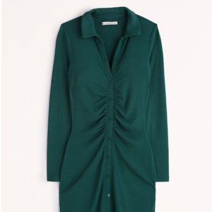 Green Collared Shirt Dress Abercrombie & Fitch